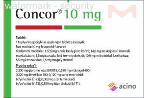 КОНКОР таблетки  покрытые  пленочной оболочкой 10 мг №30