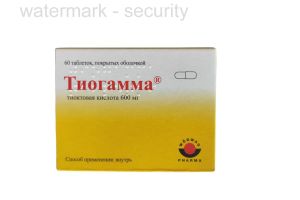 ТИОГАММА 600 мг, таблетки, покрытые пленочной оболочкой № 60