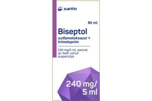 БИСЕПТОЛ, суспензия для перорального применения 240 мг/5 мл, 80 мл, №1