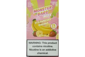 Электронная сигарета "Monster Bars Max" Strawberry Banana 12 мл 5% nicotine