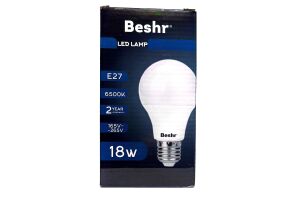 Лампа светодиодная Beshr WHITE 6500K BBL18-A80/265 E27 18W