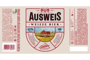 Пиво светлое пшеничное не фильтрованное Ausweis 5.2% 0.5л