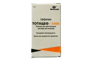 ТОТАЦЕФ 1000 Порошок для приготовления раствора для инъекций 1,0 г №1
