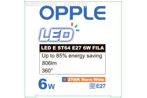 Лампа светодиодная OPPLE LED-E-ST64-E27-6W-FILA-2700K