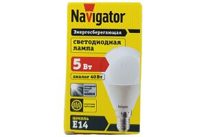 Лампа светодиодная (LED) Navigator NLL-P-G45-5-230-4K-E14