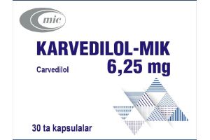 Карведилол-МИК  капсулы 6.25 мг №30
