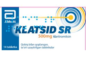 Клацид СР, таблетки покрытые оболочкой, пролонгированного действия 500 мг №14