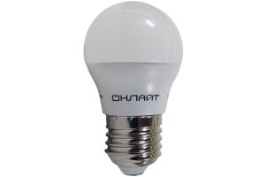 Лампа светодиодная (LED) ОНЛАЙТ OLL-G45-6-230-6.5K-E27