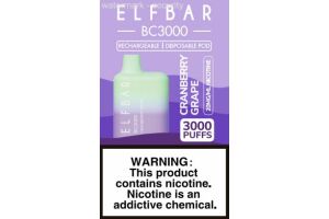 Электронная сигарета " ELF BAR" BC3000 CRANBERRY GRAPE 10 ml 20 mg/ml