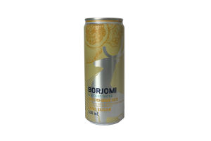 Напиток безалкогольный на основе природной минеральной воды "BORJOMI" с экстрактами цитрусов и корня имбиря в алюминиевых банках емкостью 0.33л