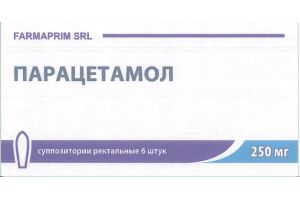 Парацетамол 250 мг суппозитории ректальные №6