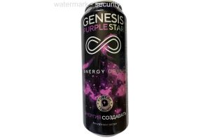 Напиток  безалкогольный тонизирующий энергетический   газированный «Генезис Фиолетовая Звезда (Genesis Purple Star)» 0,5 л бан. (UBG)