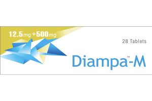 Диампа-M таблетки, покрытые пленочной оболочкой 12.5/500мг №28