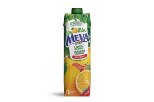 Сокосодержащий напиток лимон-клубника-яблоко неосветлённый Meva Juice 1 л