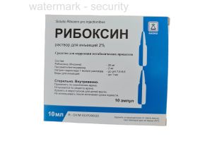 Рибоксин раствор для инъекций 2% 10мл №10