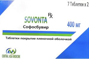 СОВОНТА Таблетки, покрытие пленочной оболочкой  400 мг №14