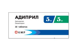 АДИПРИЛ Таблетки 5 мг+5 мг №30