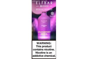 Электронная сигарета " ELF BAR" BB3000 CRANBERRY SODA 10 ml 50 mg/ml