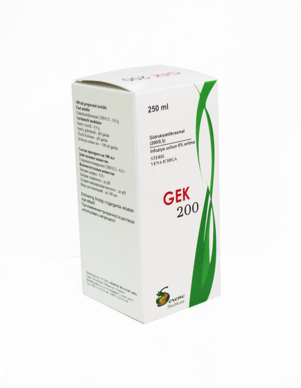 ГЭК 200 раствор для инфузий 6% 250 мл(4780084980226) | catalog .